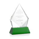 Shelton on Helton Base Green Crystal Trophy
