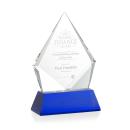 Shelton on Helton Base Blue Crystal Trophy