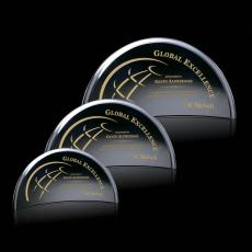 Figueroa Black Crescent Crystal Trophy - Crystal Trophies