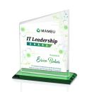 Saucedo Full Color Green Peaks Crystal Trophy