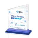 Saucedo Full Color Blue Peaks Crystal Trophy