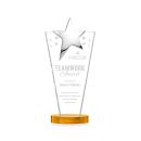 Mantella Chrome Star Amber Polygon Crystal Trophy