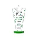 Mantella Chrome Star Full Color Green Polygon Crystal Trophy
