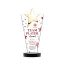 Mantella Gold Star Full Color Black Polygon Crystal Trophy