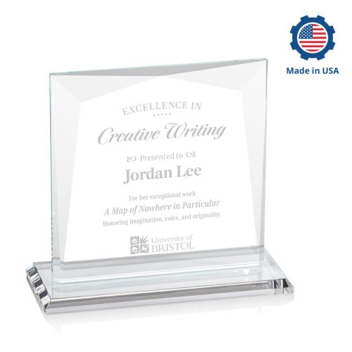 Awards and Plaques - Crystal Trophies - Paulson Square / Cube Crystal Trophy