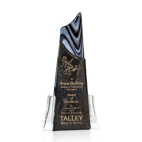 Awards and Plaques - Glass Trophies - Art Glass Trophies - Wilkerson Peaks Glass Trophy