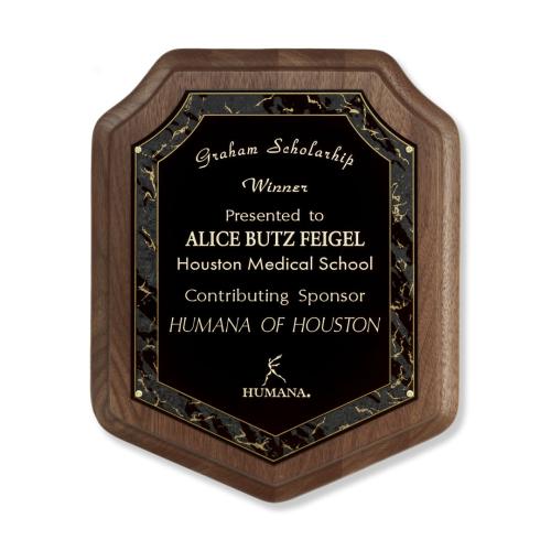 Awards and Plaques - Wall Plaque Awards - Marble Effect Shield