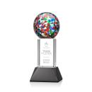 Knapp on Tower Base Black Globe Glass Trophy