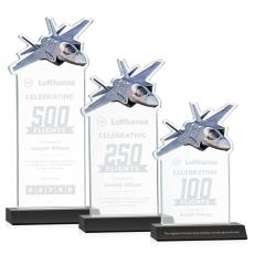Top Gun Black Unique Crystal Trophy - Crystal Trophies