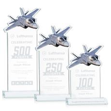 Top Gun Clear Unique Crystal Trophy - Crystal Trophies