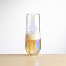 Miami Stemless Flute - Deep Etch - Champagne Glasses