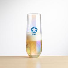 Miami Stemless Flute - Imprinted - Champagne Glasses