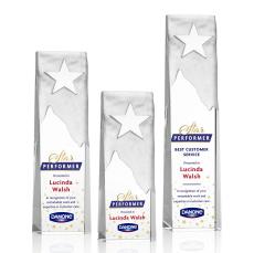 Hinson Star Full Color Rectangle Crystal Trophy - Trophies