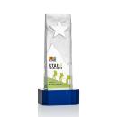 Hinson Star Full Color on Base Green Rectangle Crystal Trophy