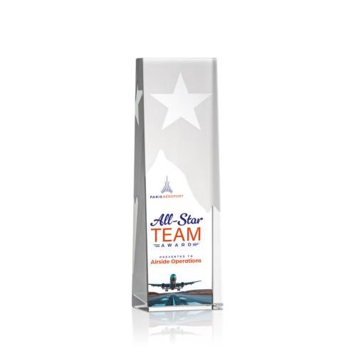 Awards and Plaques - Crystal Trophies - Coleman Star Full Color Crystal Trophy