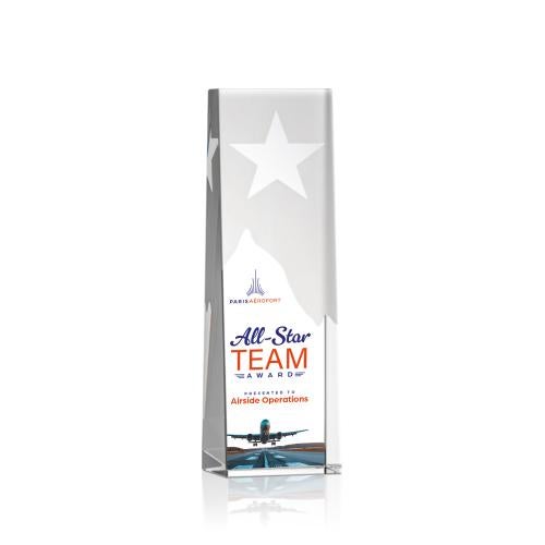 Awards and Plaques - Crystal Trophies - Coleman Star Full Color Crystal Trophy