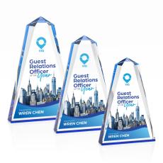 Cotswold Full Color Pyramid Crystal Trophy - Crystal Trophies