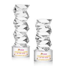 Callucci Full Color on Round Base Clear Towers Crystal Trophy - Custom Trophies