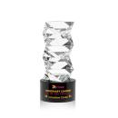 Callucci Full Color on Round Base Black Towers Crystal Trophy