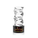 Callucci Full Color on Round Base Black Towers Crystal Trophy
