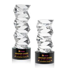 Callucci Full Color on Round Base Black Towers Crystal Trophy - Custom Trophies