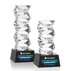 Callucci Full Color on Small Base Black Towers Crystal Trophy - Custom Trophies