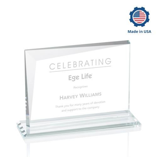 Awards and Plaques - Crystal Trophies - Leyva Rectangle Crystal Trophy