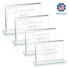 Leyva Rectangle Crystal Trophy - Crystal Trophies