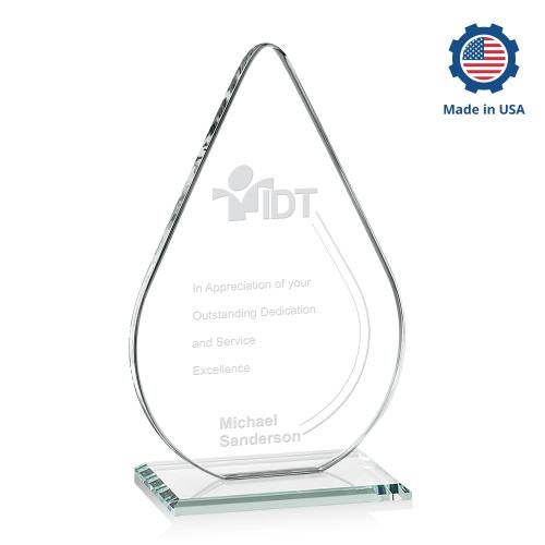 Awards and Plaques - Crystal Trophies - Moyer Tear Drop Crystal Trophy