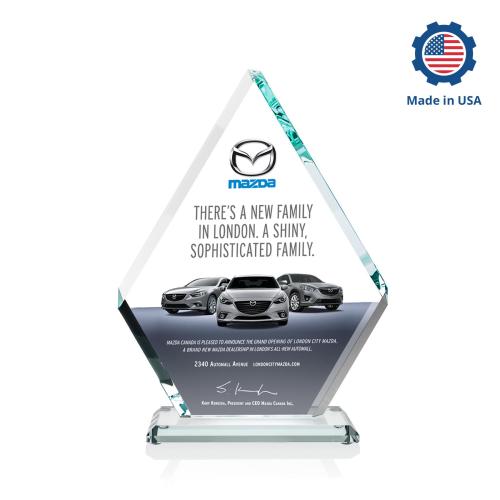 Awards and Plaques - Crystal Trophies - Curry Full Color Crystal Trophy