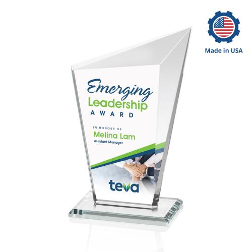 Awards and Plaques - Crystal Trophies - Neumann Vividprint&trade; Peaks Crystal Trophy