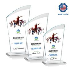 Darling Full Color Peaks Crystal Trophy - Custom Trophies