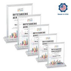 Villa Full Color Rectangle Crystal Trophy - Crystal Trophies