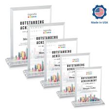 Villa Full Color Rectangle Crystal Trophy - Custom Trophies