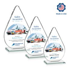Moyer Full Color Tear Drop Crystal Trophy - Custom Trophies