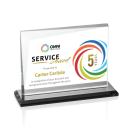 Leyva Full Color Black Rectangle Crystal Trophy