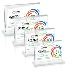 Leyva Full Color Fagan Rectangle Crystal Trophy - Custom Trophies
