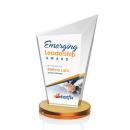 Neumann Full Color Amber Peaks Crystal Trophy