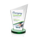 Neumann Full Color Green Peaks Crystal Trophy