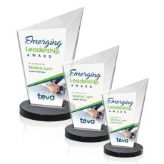 Neumann Full Color Black Peaks Crystal Trophy - Custom Trophies