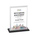 Villa Full Color Black Rectangle Crystal Trophy
