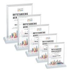 Villa Full Color Fagan Rectangle Crystal Trophy - Custom Trophies