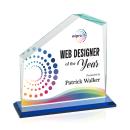 Sellers Full Color Blue Peaks Crystal Trophy
