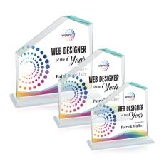 Sellers Full Color Fagan Peaks Crystal Trophy - Custom Trophies