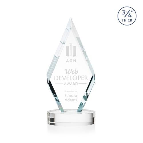 Awards and Plaques - Crystal Trophies - Richmond on Alberton Base Clear Crystal Trophy