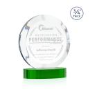 Delarosa on Alberton Base Green Circle Crystal Trophy