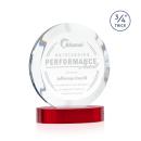Delarosa on Alberton Base Red Circle Crystal Trophy