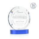 Delarosa on Alberton Base Sky Blue Circle Crystal Trophy