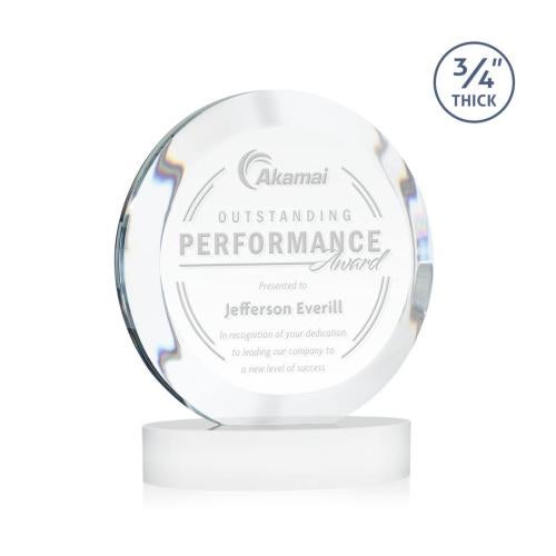 Awards and Plaques - Crystal Trophies - Delarosa on Alberton Base Fagan Circle Crystal Trophy