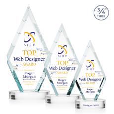 Richmond Full Color on Alberton Base Clear Crystal Trophy - Crystal Trophies